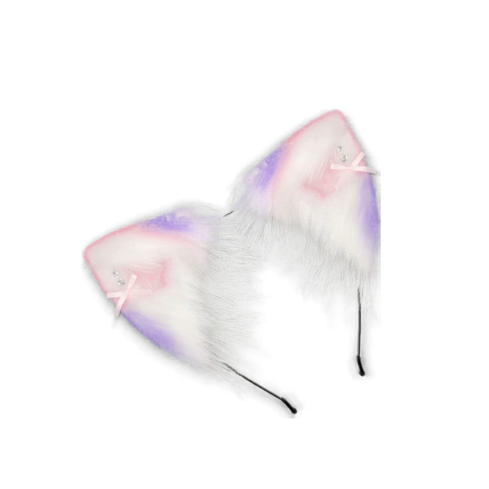 PrismWhisk Rainbow-Tipped Cat Ear Cosplay Headband thumbnail 6