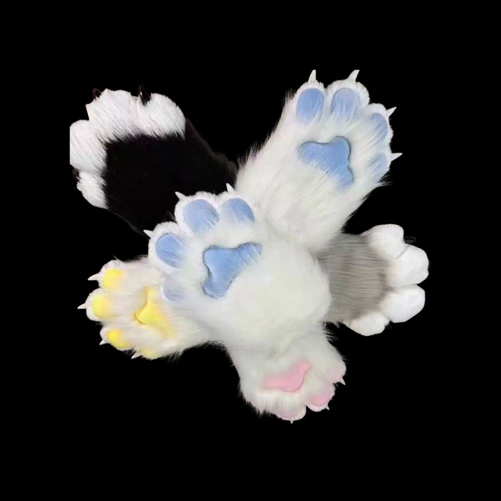 Puffy Paw Plush Fursuit Gloves