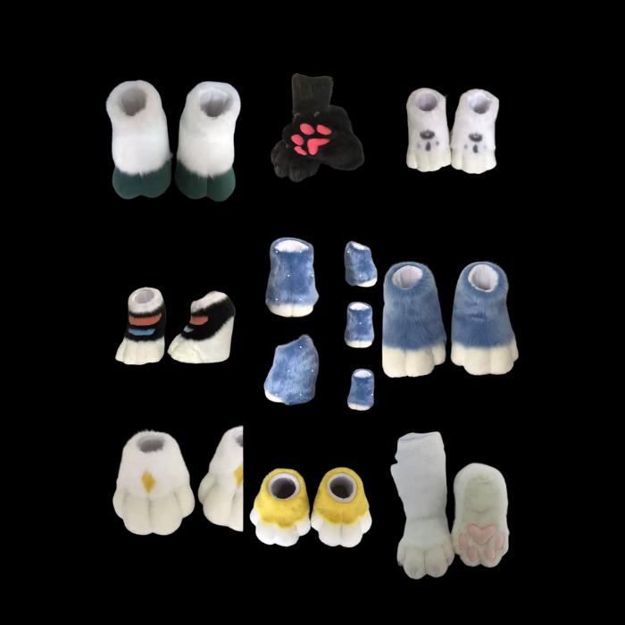 Rainbow Palette 36-Color Fursuit Feet Paws thumbnail 2