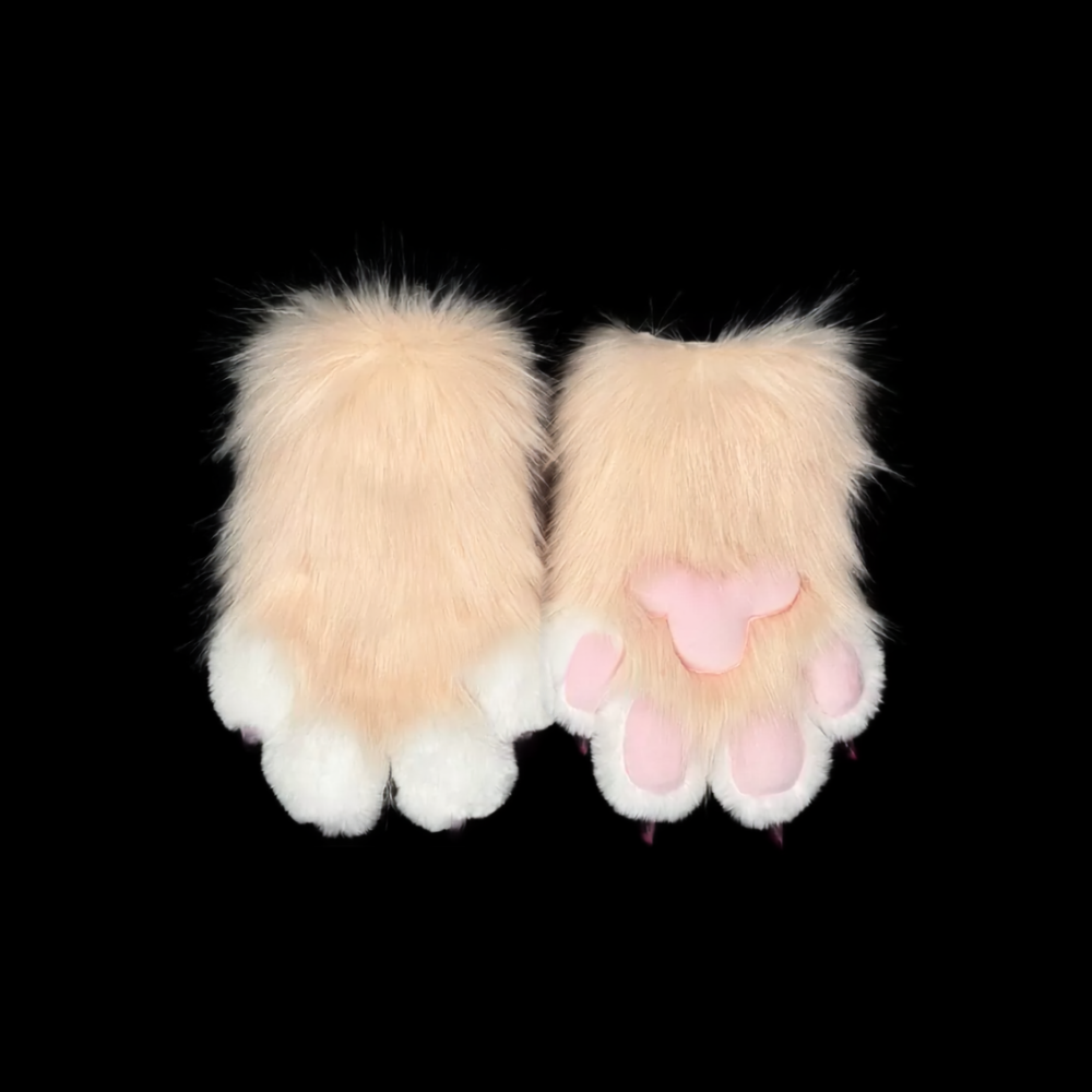 Rainbow Plush Fursuit Paw Gloves thumbnail 14