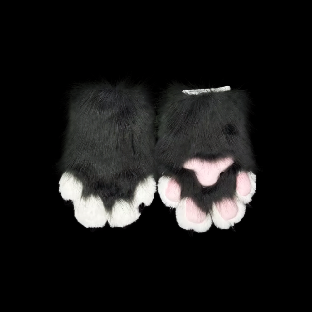 Rainbow Plush Fursuit Paw Gloves thumbnail 5