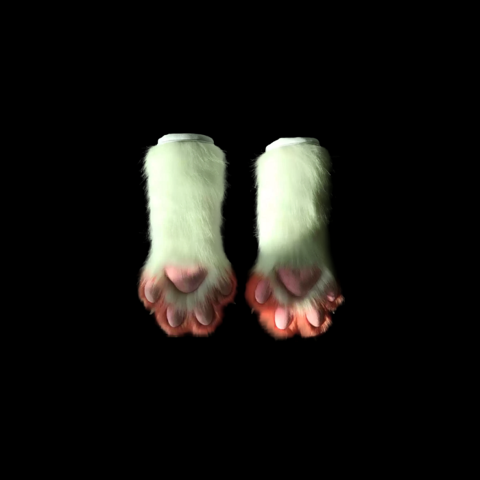 Rose Frost Sculpted-Claw Fursuit Paws thumbnail 2