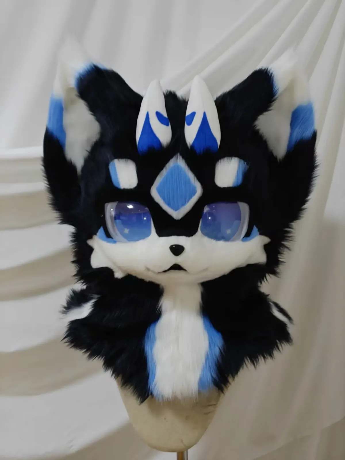 Sapphire Crown Kemono Fursuit Head thumbnail 1