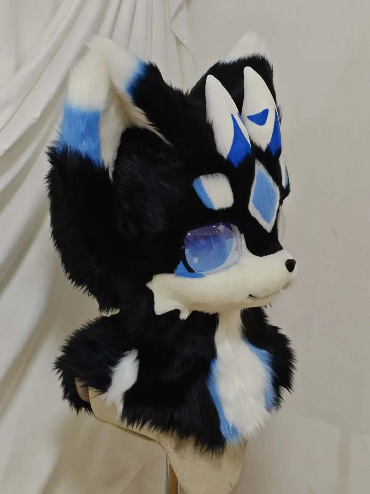 Sapphire Crown Kemono Fursuit Head thumbnail 3