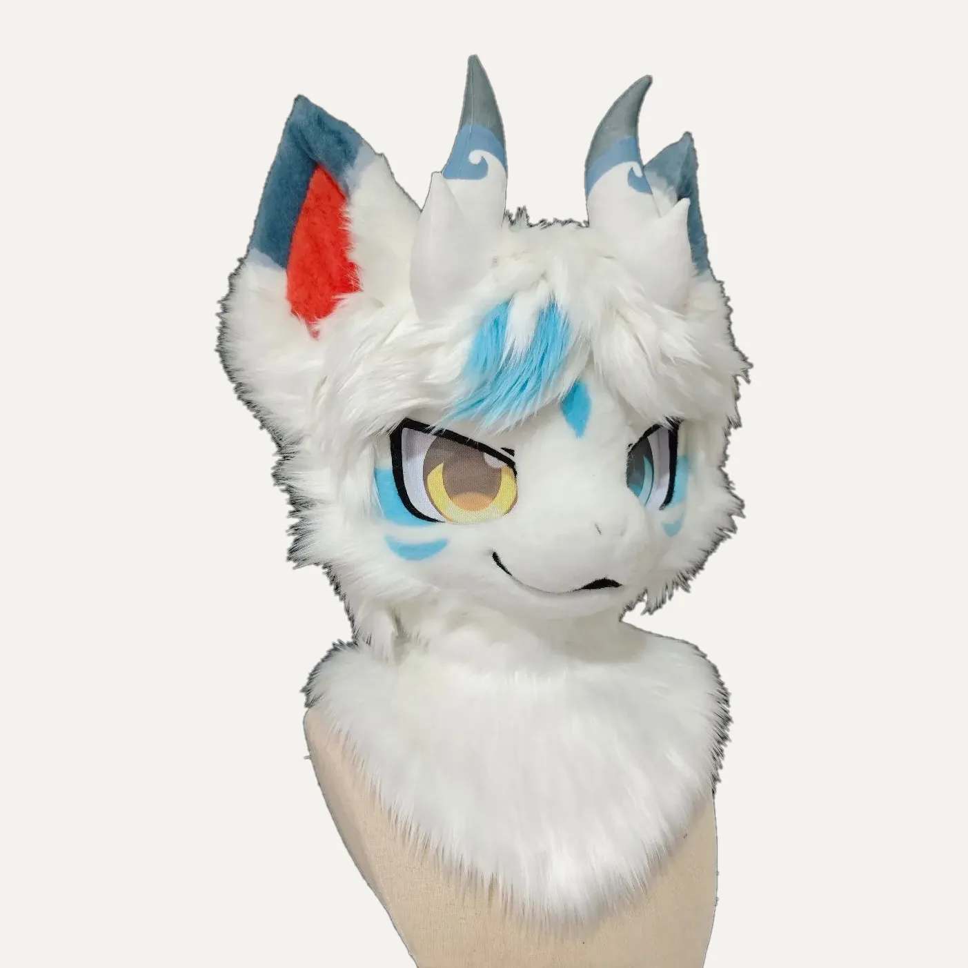 Seafoam Dragon Kemono Fursuit Head