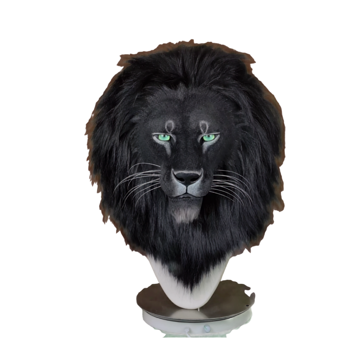 Shadowmane Black Lion Fursuit Head (Made-to-Order)