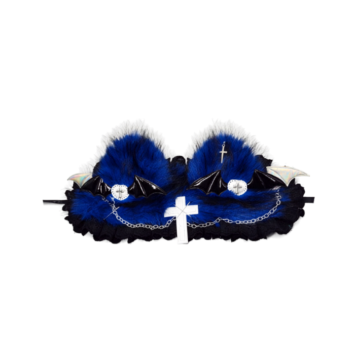 Silver Frost Plush Cat Ear Headband