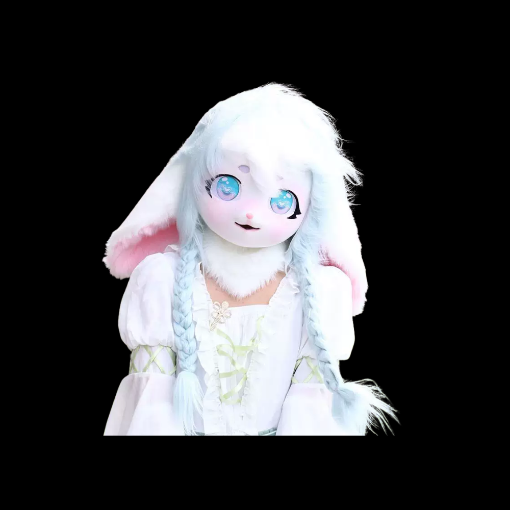 Snowbell Bunny Fursuit Head thumbnail 3