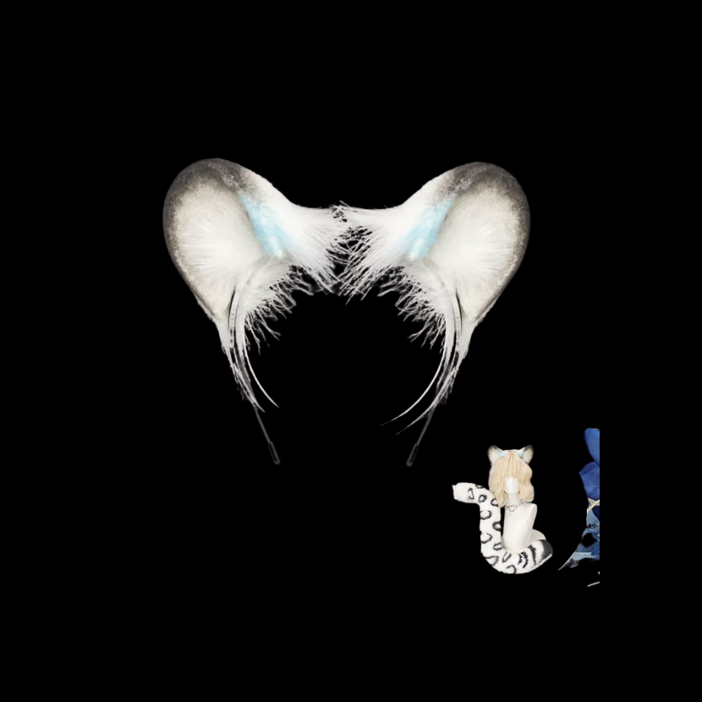 Snowdrift Leopard Ears & Tail Set thumbnail 1