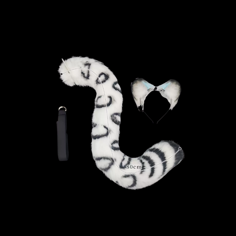 Snowdrift Leopard Ears & Tail Set thumbnail 5