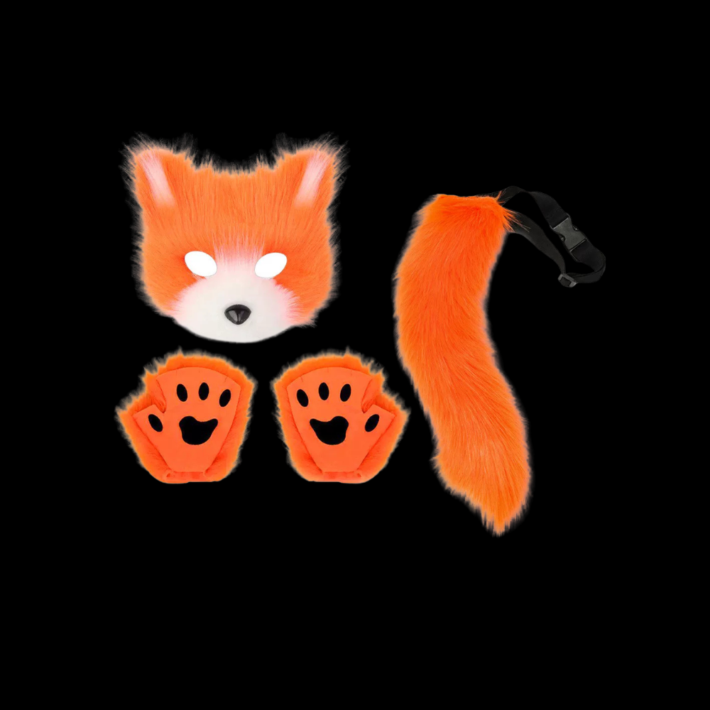 Sunfire Fox Mask, Paws & Tail Set