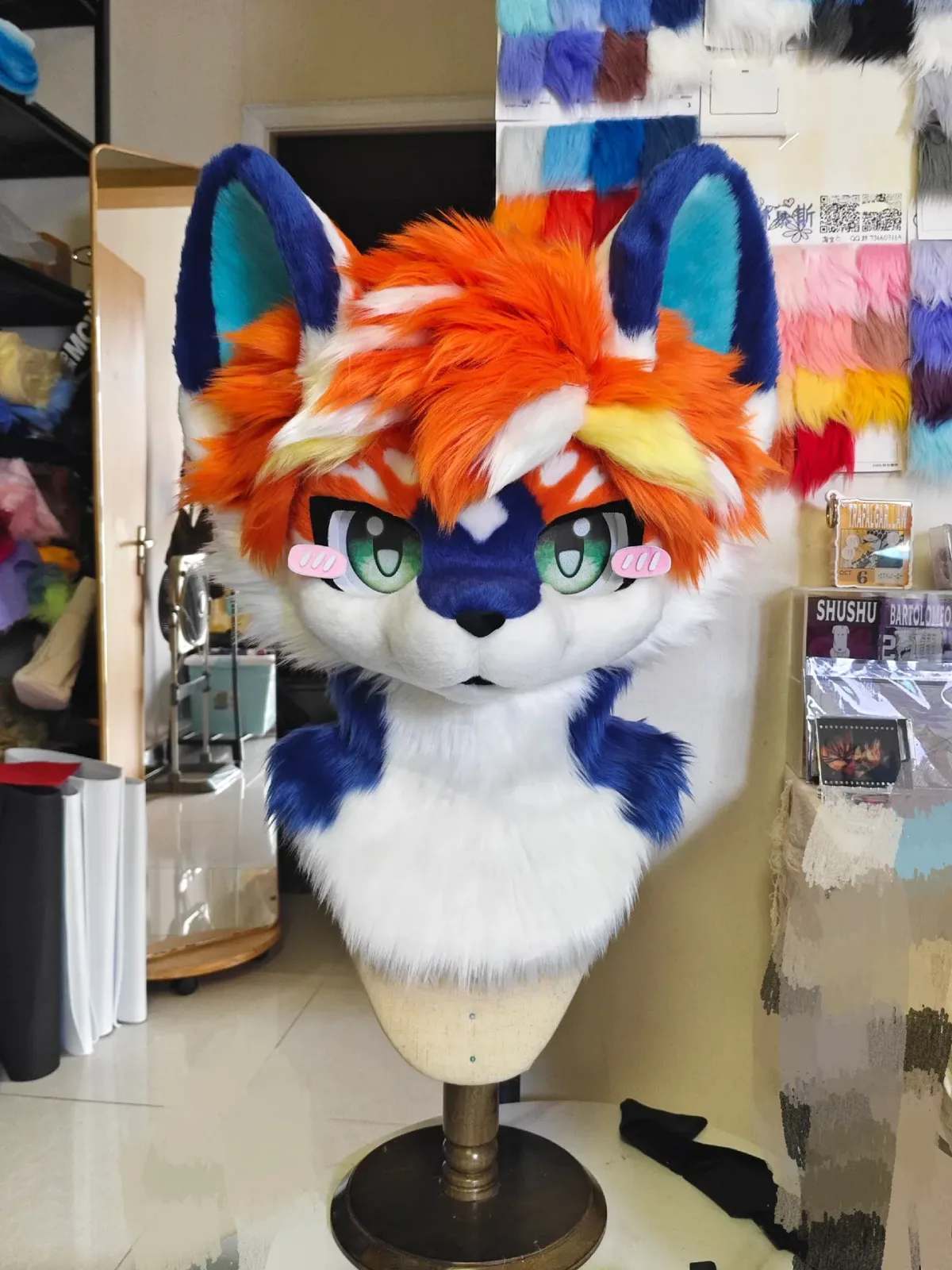 Tangerine Tide Kemono Fursuit Head thumbnail 3