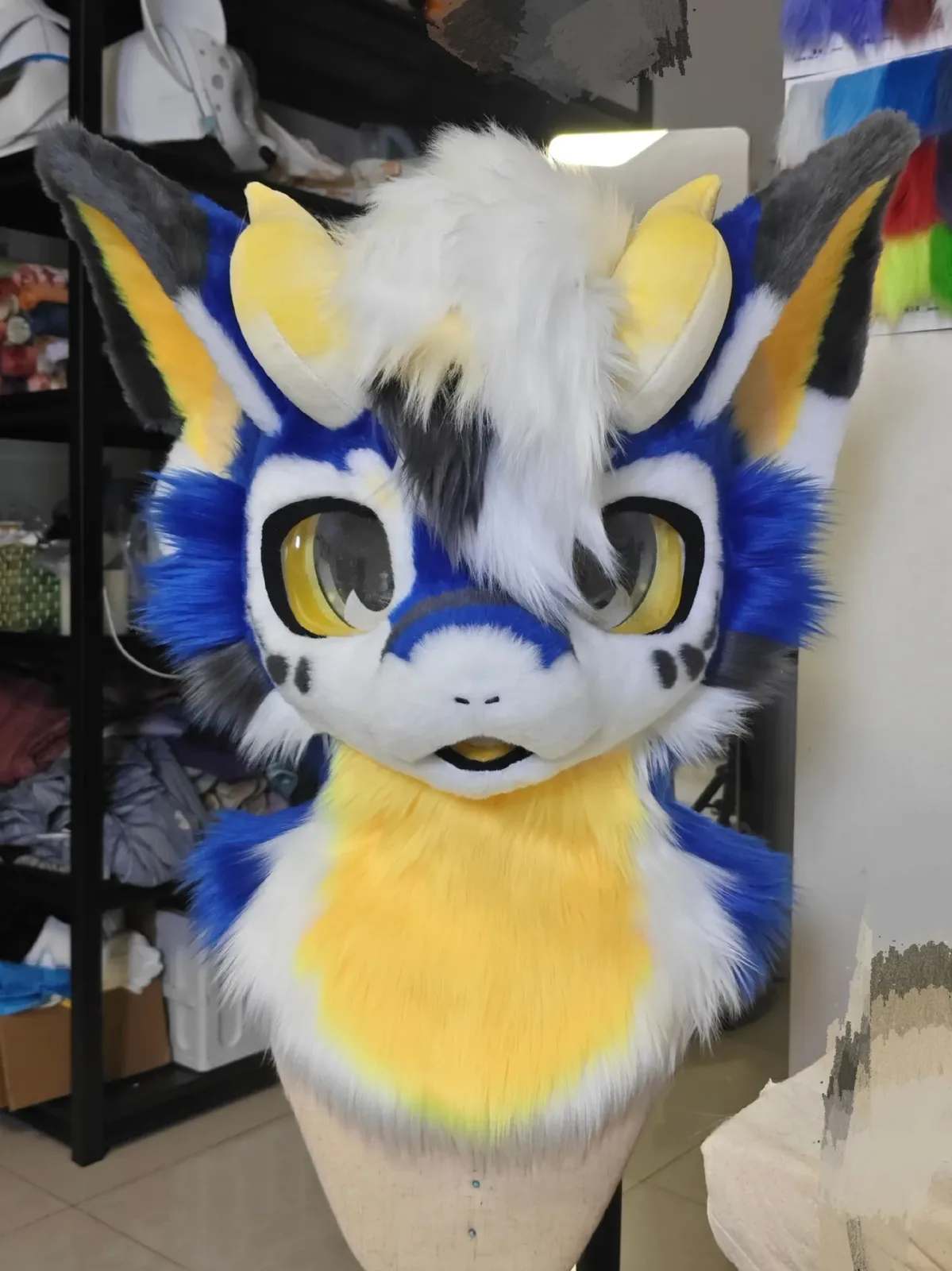 Thunder Horn Kemono Fursuit Head thumbnail 2