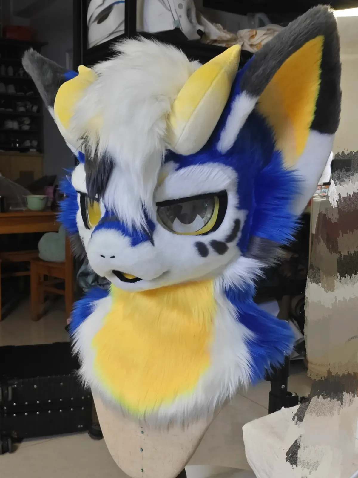 Thunder Horn Kemono Fursuit Head thumbnail 3