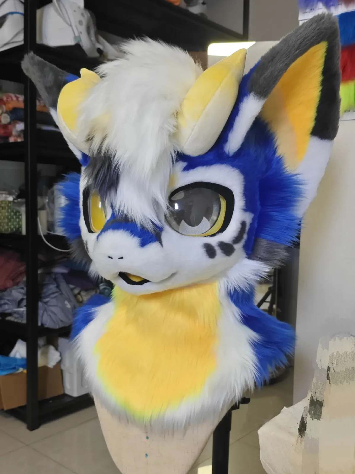 Thunder Horn Kemono Fursuit Head thumbnail 4