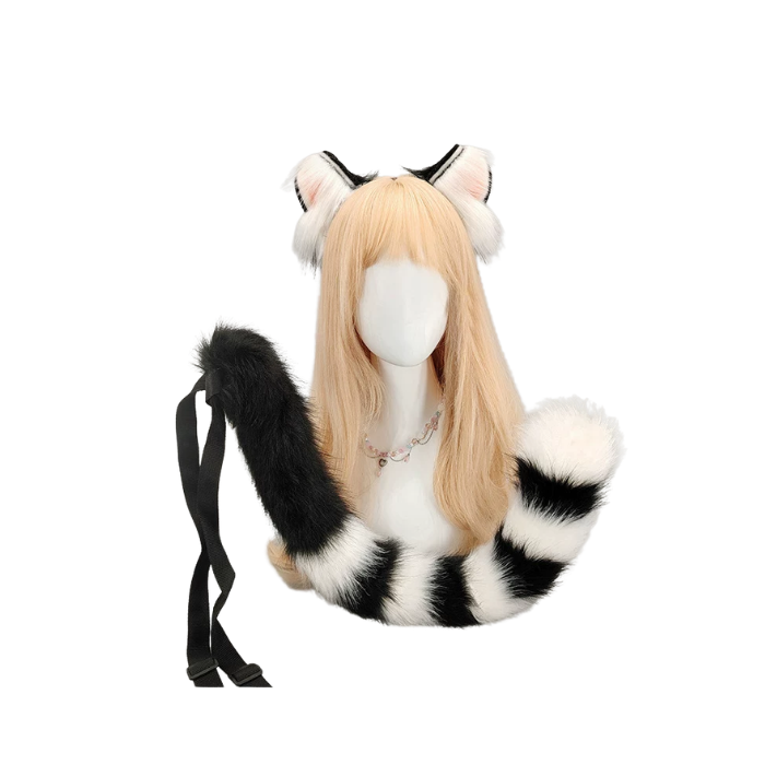 WhiskerCurl Cat Ear Product Name: WhiskerCurl Cat Ear & Tail Set Tail Cosplay Set thumbnail 1