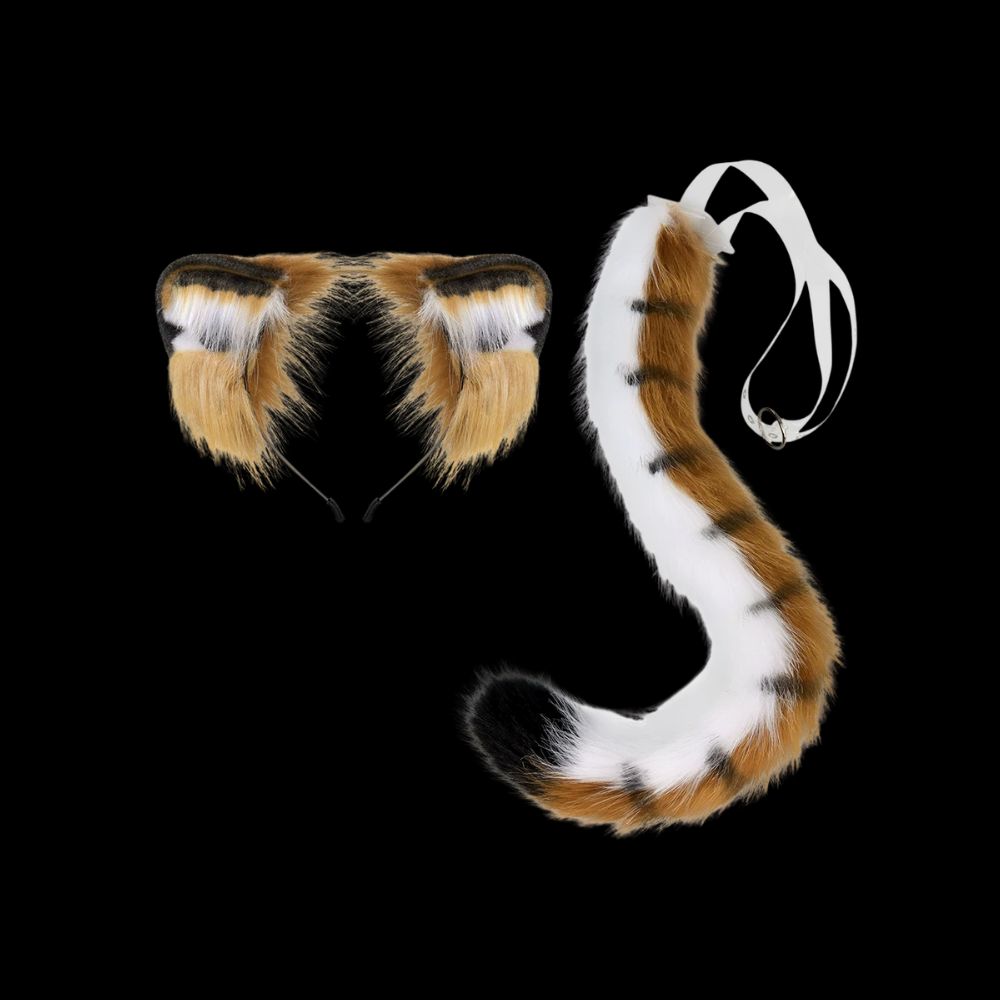 White Tiger Ears & Tail Bundle