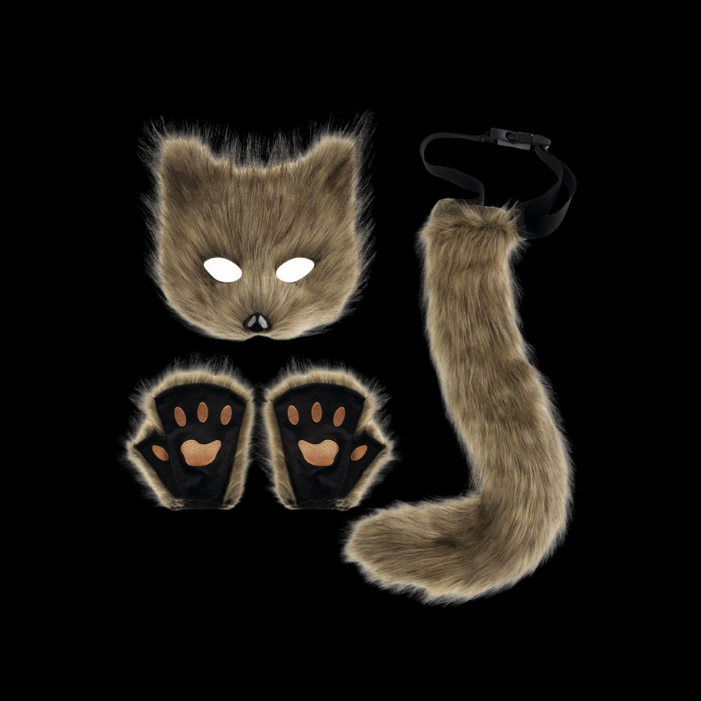 Woodland Fox Mask, Paws & Tail Set
